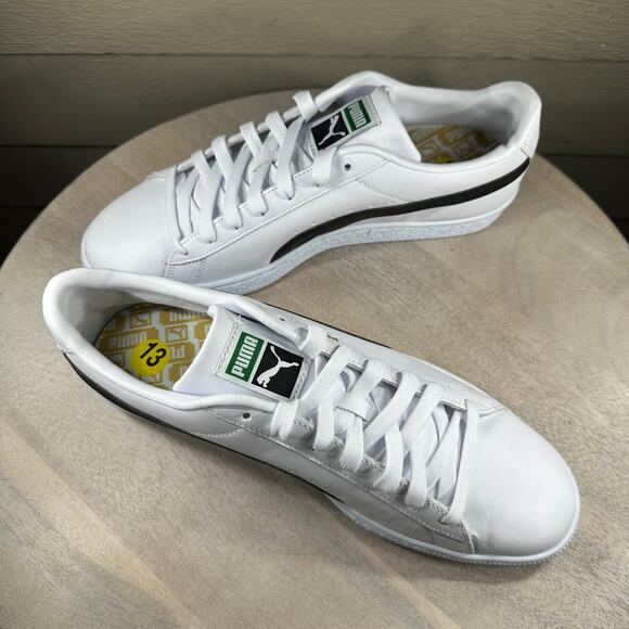 Puma Classic XXI Mens Sneakers Size 13 White Black Accent Low Top Court Low Top - Picture 6 of 15